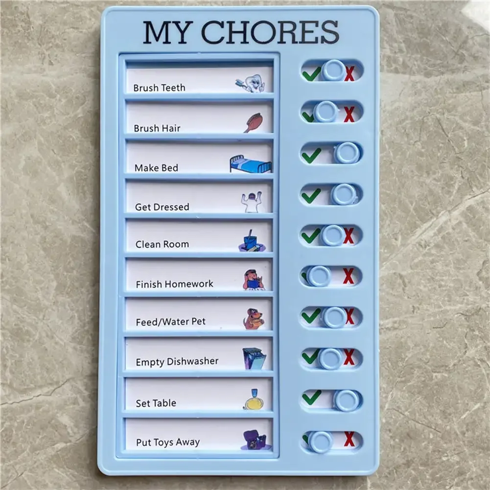 Reusable My Chores Checklist Task Board Daily Schedule Planner Memo Chore Chart Kid Responsibility Behavior Self-discipline Card