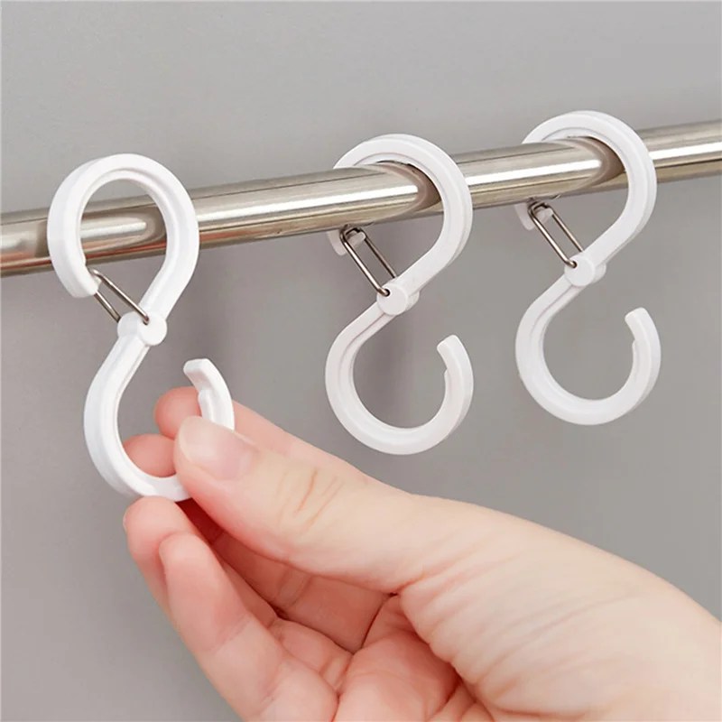 8pcs Attractive Hanger Corrosion Resistant 2 Colors Wardrobe Hook