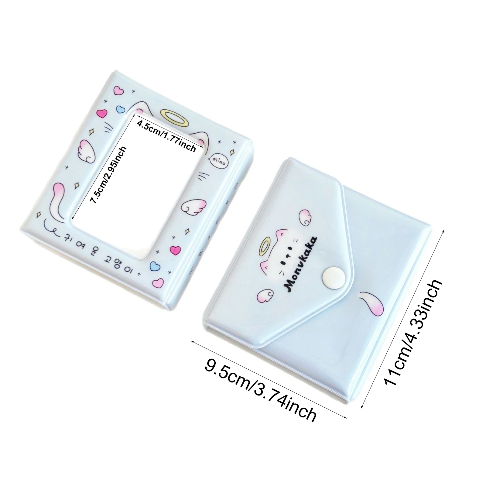 Ins Style Mini Angel Puppy Kitten Envelope Card Holder 3inch Card Book Korea Sweet Style Mini Card Storage Book Polaroid Album 6