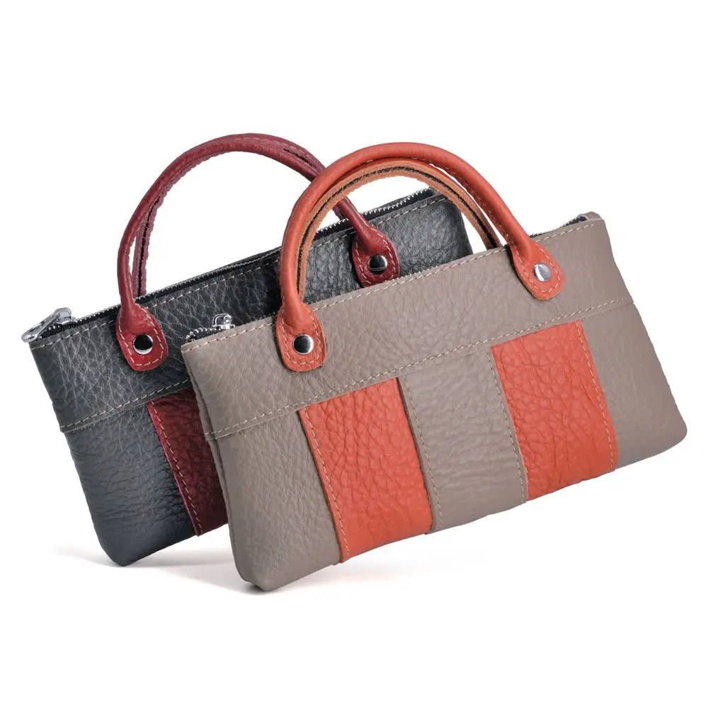 

New High Quality Leather Stitching Contrast Color Women's Handbag European And American Fashion British Style Women's Bag Casual