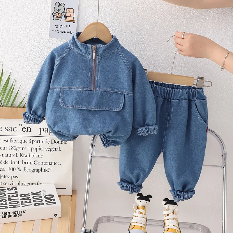 

Kids Denim Clothes Sets Boys Spring Autumn 2024 Children Coats Jeans Pants 2pcs Tracksuits For Baby Girls Suit Kids Outfits 4 5Y