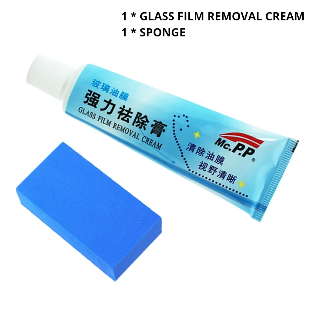 1Pcs Universal Car Glass Polishing Degreaser Cleaner Oil Film Clean Polish Paste for Bathroom Window  Windshield Windscreen