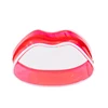 Transparent Women's Cosmetic Bags Waterproof PVC Cute Red Lips Shape Lipstick Pouch Travel Makeup Storage Organizer Accessories 4