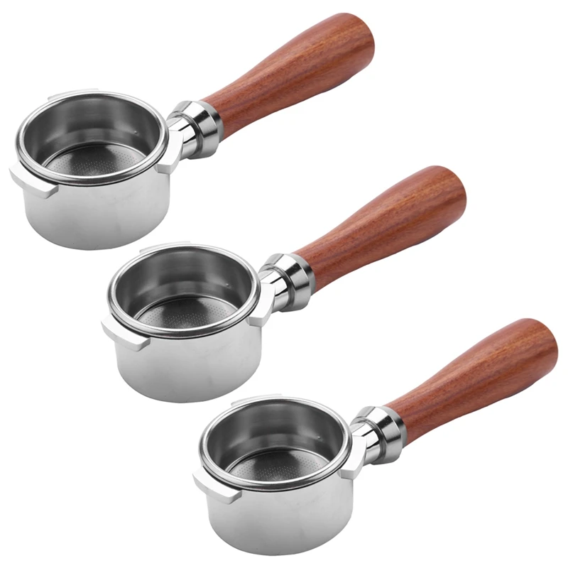 

3X 54Mm Coffee Bottomless Portafilter For Breville Barista Series With 1 Cup Filter Basket Replacement Espresso Machine