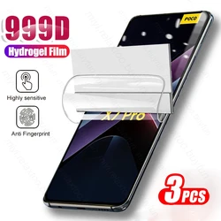 Poco X7 Pro 5G Case with 3-Pack Hydrogel Curved Screen Protectors - Soft Film Protection for Poco X7 Pro 5G (Transparent-3PCS)