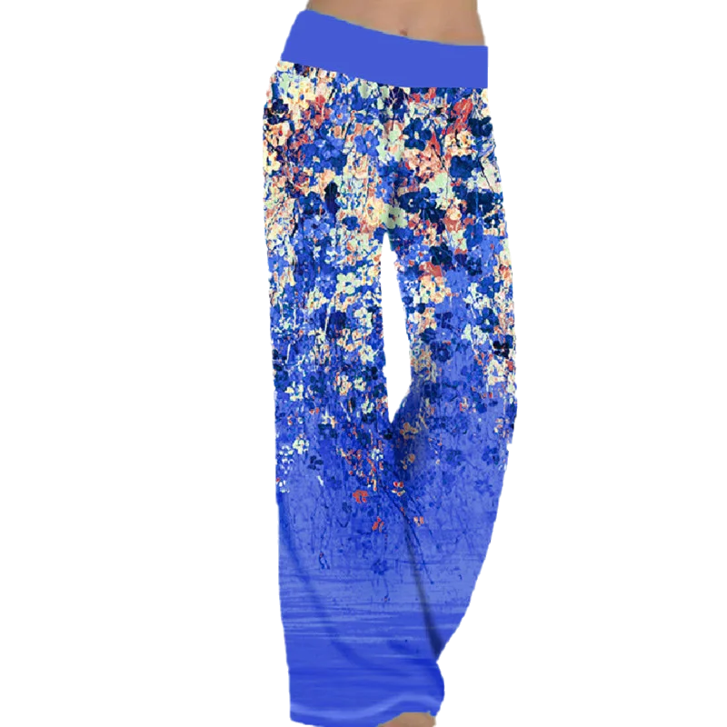 Women's Pajama Pants Flower Print Home Long Pant Soft Comfortable Big Sizes Sleepwear