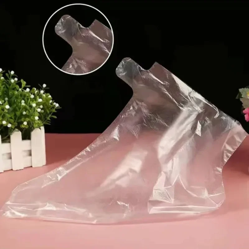 Disposable Foot Mask 100 Pcs Disposable Foot Mask Cover Transparent Waterproof Mask Cover
