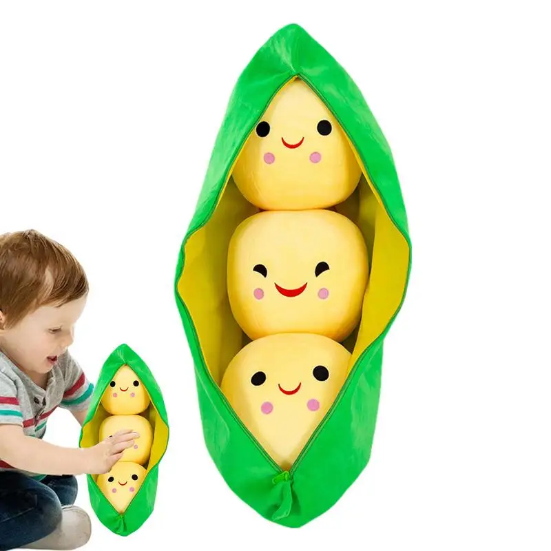 Stuffed Plush Toy Peas In A Pod Plush Toy Soft Pod Stuffed Pillow High Quality Pod Stuffed Pillow For Home Decor Offices Couch