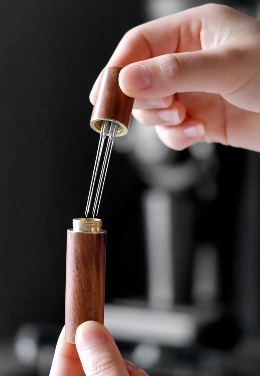 Edelstahl Kaffee Pulver Tamper Espresso Pulver Rührer Distributor Leveler WDT Werkzeuge Cafe Rühren Barista Zubehör – Detail 7