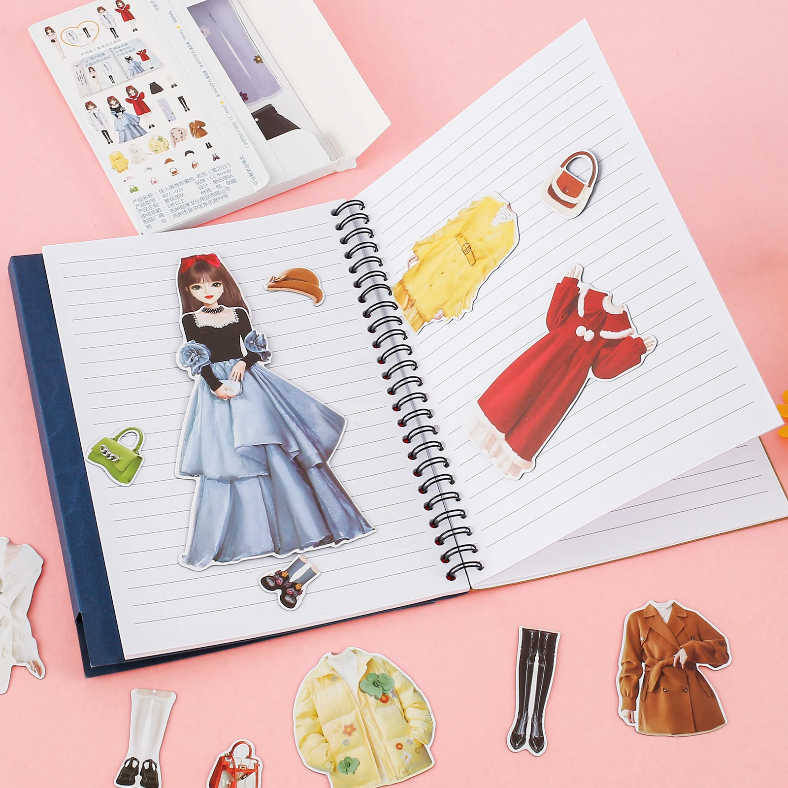 Dress Up Dolls Magnetic Dress Up Baby for Girls Funny Magnetic Princess Dress Up Paper Doll with 1 Doll Portable Magnet People Clothes Puzzles