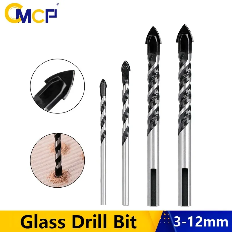 CMCP Drill Bit 3-12mm Glass Drill  Bit Carbide Triangle Hole Cutter For Ceramic Glass Tile Concrete Brick Drilling Tools cmcp drill bit 3 12mm glass drill bit carbide triangle hole cutter for ceramic glass tile concrete brick drilling tools