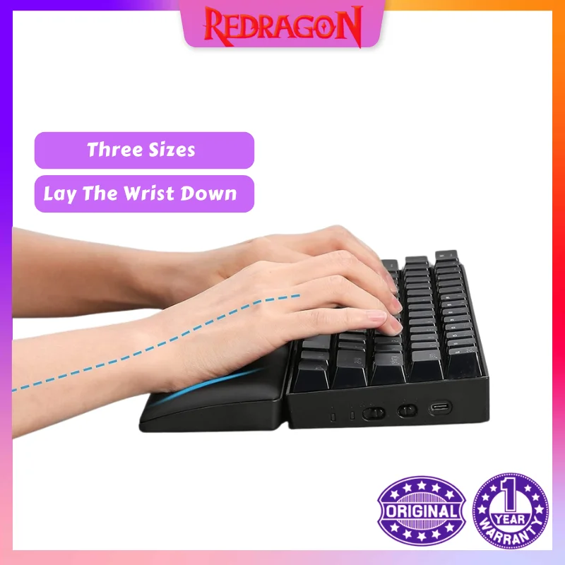 Redragon Gaming Keyboard Wrist Rest Pad, Ergonometric Soft Memory Foam