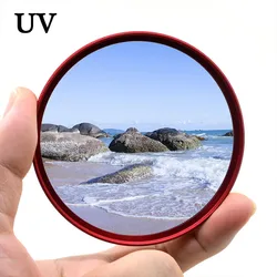Red Frame UV Filter Lens Protector for Photography Accessories