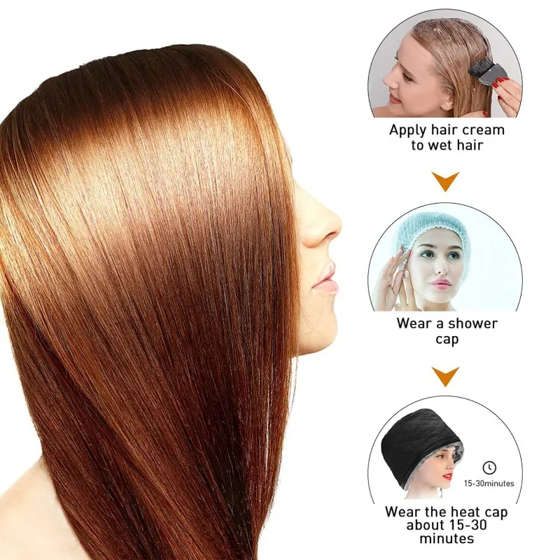 Hair Steamer Adjustable Hair Heating Cap Steamer Nourishing Thermal Treatment