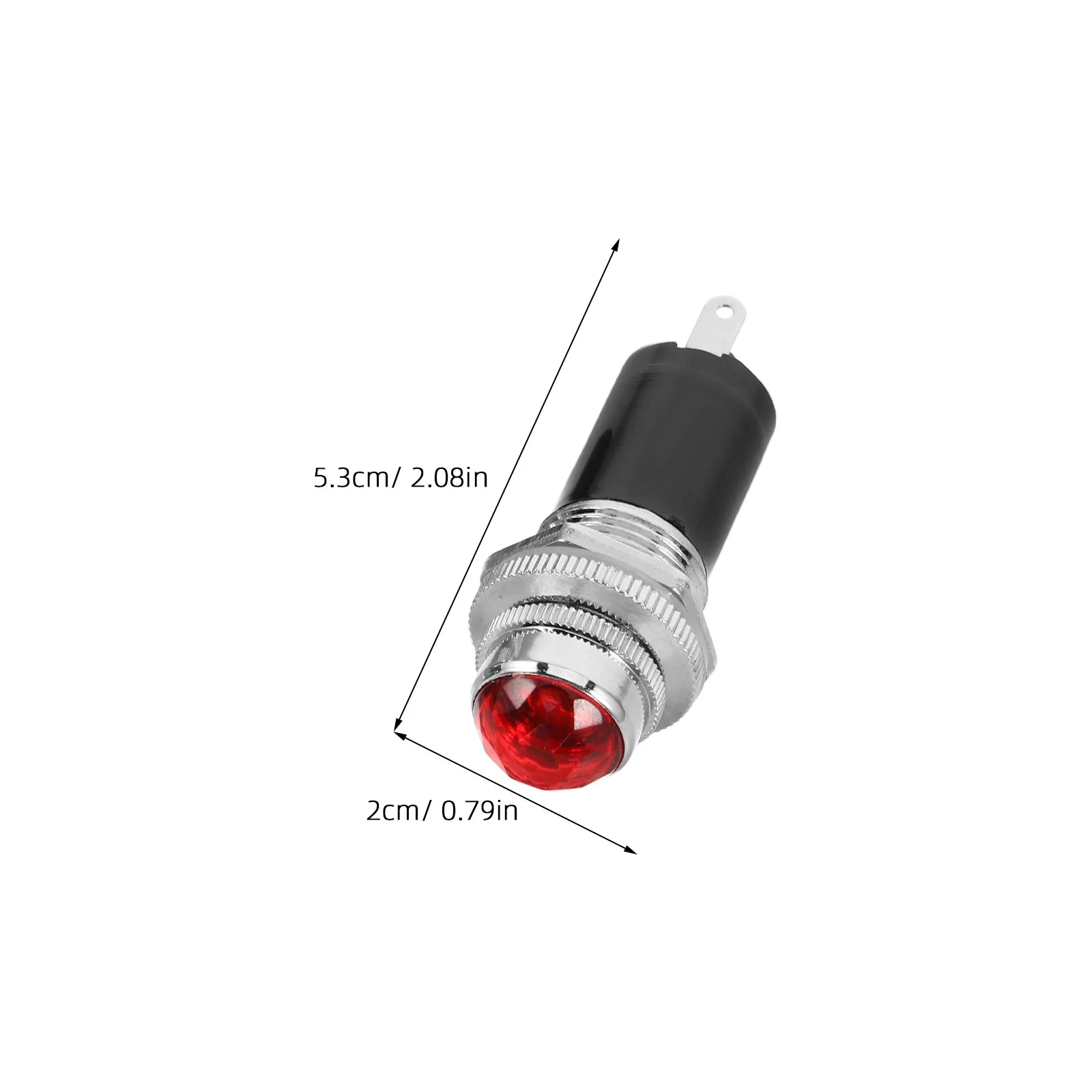 4Pcs 패널 마운트 LED 표시 등 금속 하우징 무대 오디오 장비 용 방수 신호 램프 6.3V 0.15a 빨간색 녹색 파란색