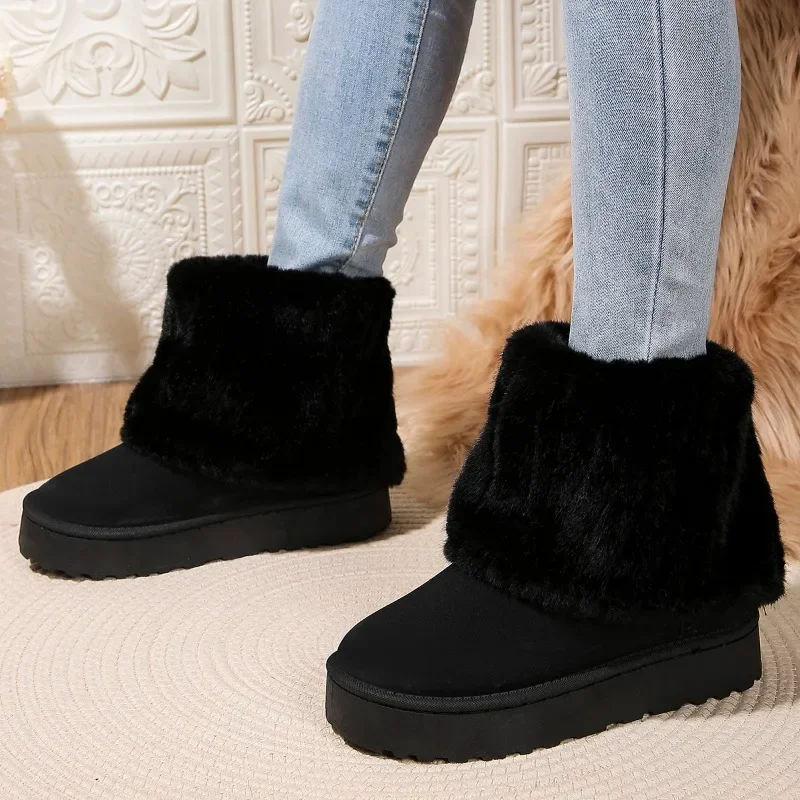 Snow Boot Winter Comfortable Boots Fashionable Women's Round