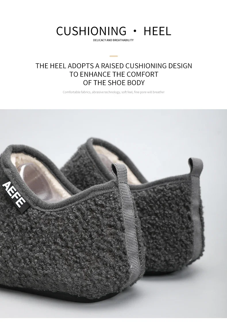 S28018ae30a654a329eb0051609c53c70O Warm Lightweight Cotton Slippers for Men Plush Winter Home Loafers