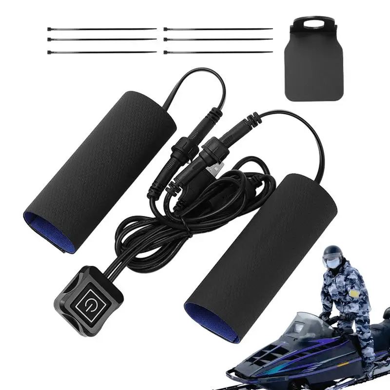 New Universal Motorcycle Hand Grip Heater Electric USB Handbar Warmer