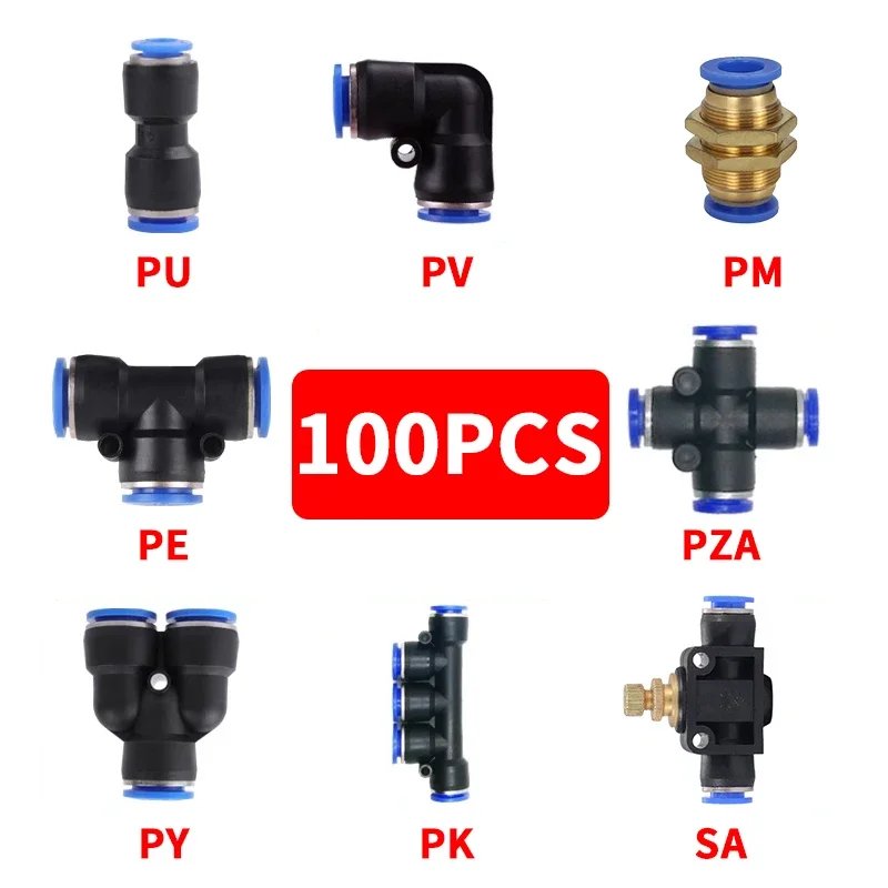 

Pneumatic Fitting Pipe Connector Tube Air Quick Fittings Water Push In Hose Plastic 4mm 6mm 8mm 10mm 12mmPV PE PU PY Connectors