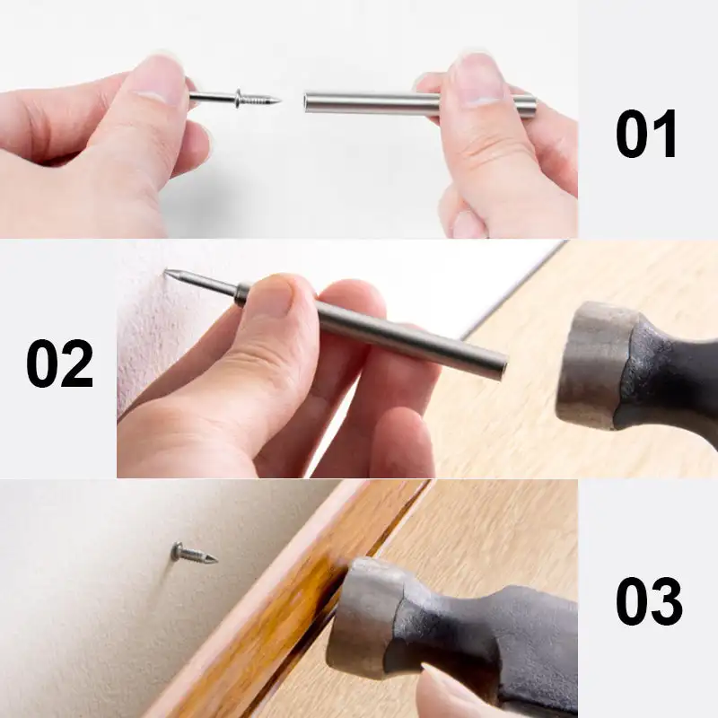 Description Picture 5 of item50PCS Carbon Steel Nails For Seamless Baseboard Installation High Strength Single Head Two-way Hardware Non-Marking Nails