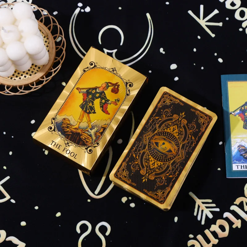 Tarot Golden Dawn – Mazo De 78 Cartas Con Bolsa De Terciopelo – Incluye Guía PDF Por QR – Tamaño Compacto – En Inglés