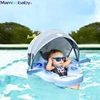 Mambobaby Baby Float With Roof Swimming Ring Non-Inflatable Buoy Swim Trainer Paddling Pool Floats Accessories Toddler Toys 1