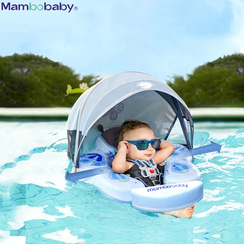 Mambobaby-flotador para bebé con techo, No inflable, entrenador natación, accesorios de flotadores para piscina infantil, juguetes para niños pequeños - AliExpress