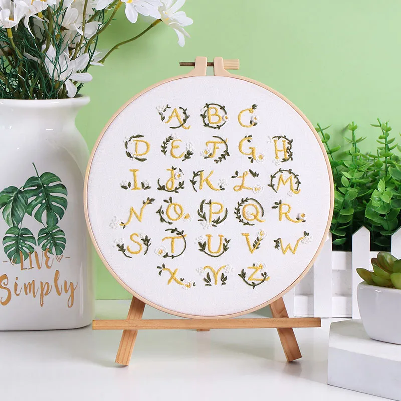Embroidery Kit for Beginners Adults Rainbow Heart Sunshine Letters Stitches Practice Kit with Embroidery Patterns