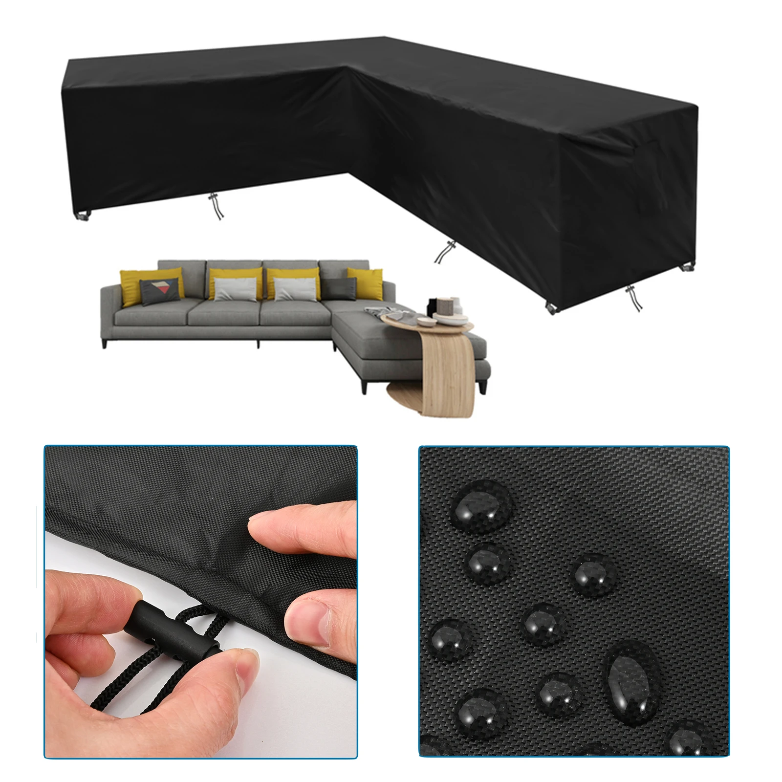 Home Terrace V Type Sofa Cover Outdoor Garden Terrace Waterproof Furniture Cover Waterproof Sofa Protector L Shape 3