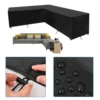 Home Terrace V Type Sofa Cover Outdoor Garden Terrace Waterproof Furniture Cover Waterproof Sofa Protector L Shape 3