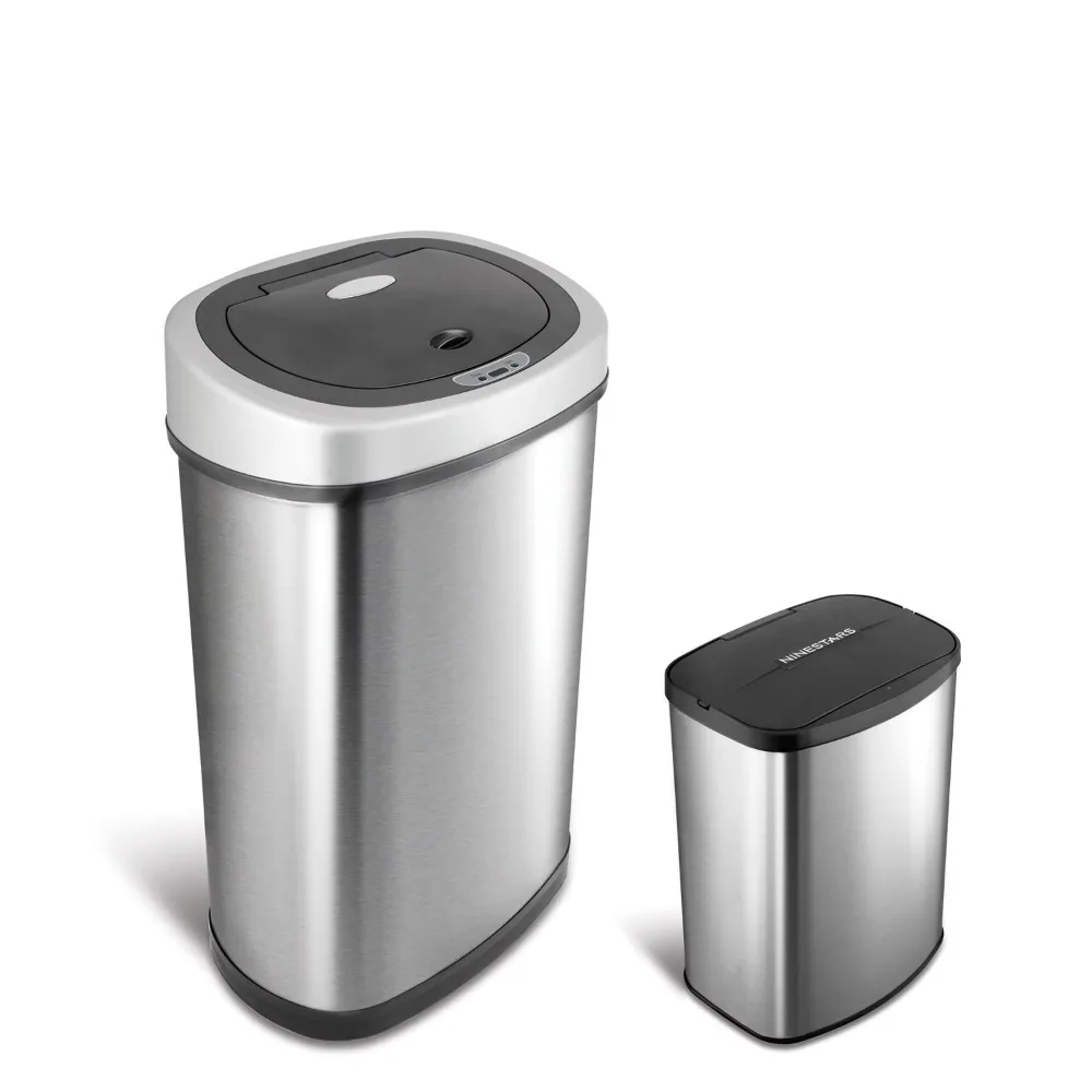 

Fast Shipping Nine Stars 13.2 Gal Motion Sensor Trash Can Combo, Fingerprint-Resistant Stainless Steel