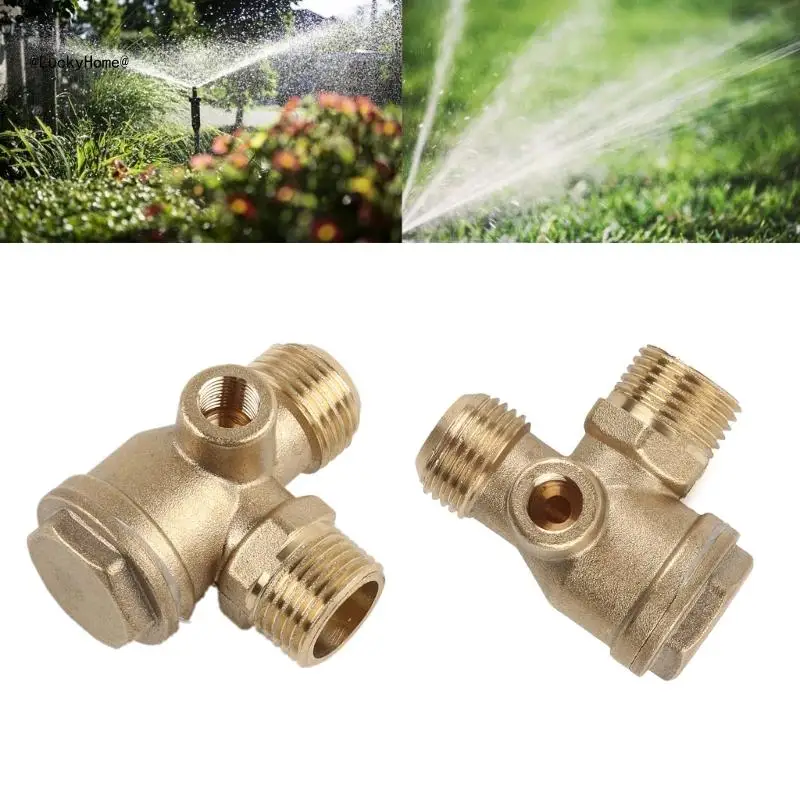 

3-Port Brass Male Thread Air Compressor Unidirectional Check Valves Pneumatic