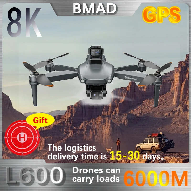 

BMAD L600 PRO MAX Drone 4K Professional HD Dual Camera Obstacle Avoidance Brushless Quadcopter 3-axis Gimbal GPS Dron Toy Gift