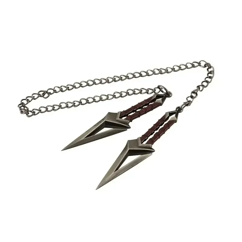 金属製の武士の剣のおもちゃ,華やかな黒波の刃の武器,忍者クナイモデル