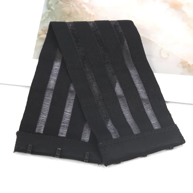 Women Non Slip 3 Buckle Clear Bra Straps Invisible Transparent Bra Strap Backless Elastic Bra Extender Adjustable Shoulder Strap 3