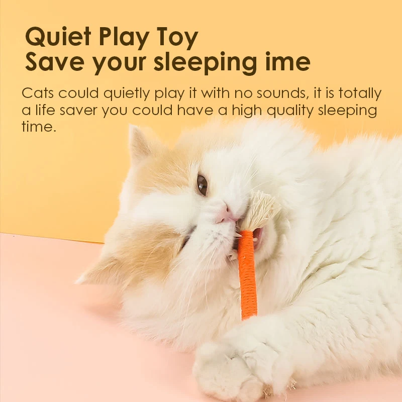 Cat Chew Toys Hand Knitting Molar Cotton Rope Toy Silvervine Cat Teaser Toy Clean Mouth Kitten Play Toy Pet Supplies Accessories - Image 3