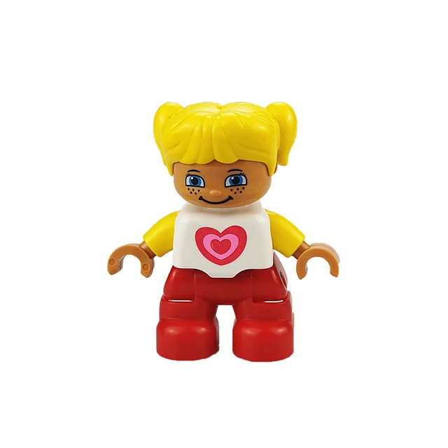Big Size Action Figures City Princess Policemen Family Building Block Doll Character Accessory Toys Assembly Children Kids Gift Loving little girl
