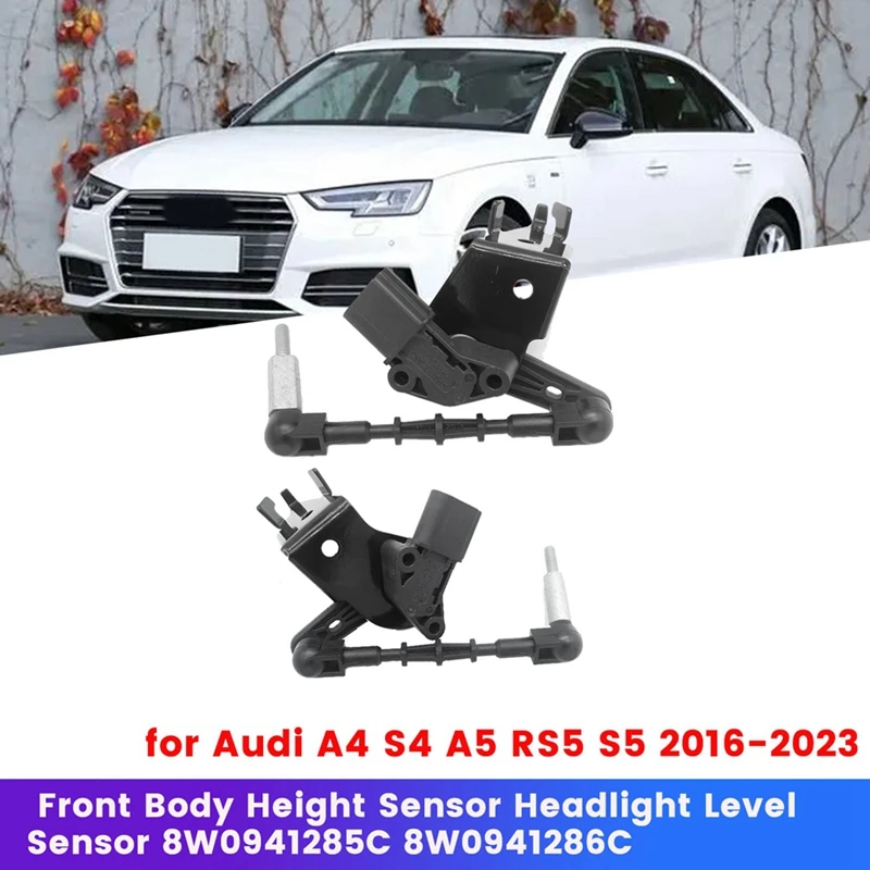 

1Pair Front Headlight Level Sensor 8W0941285E 8W0941286C For A4 S4 A5 RS5 S5 16-23 Suspension Body Height Sensor Parts
