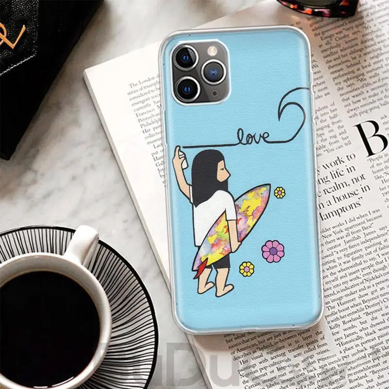thumbnail image 1 of Funda de verano para tabla de Surf, cubierta personalizada artística para iPhone 16, 15, 14, 13, 12, 11 Pro Max, Apple Phone Case X, XS, 7 Plus, 8 +, 1 of 5