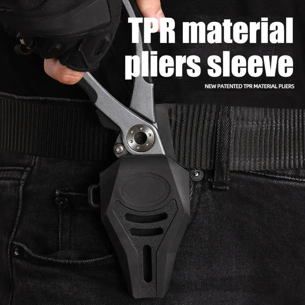 Fishing Tackle Storage Bag 360 Rotation Fishing Plier Storage Bag Waterproof TPR Material Sheath Buckle Pouch Quick Belt Clip Buckle Lightweight