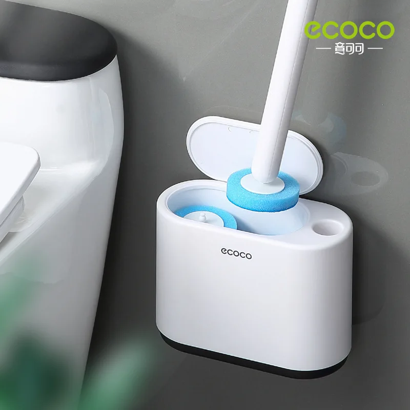 

ECOCO Disposable Toilet Brush Household Wall-Mounted Can Thrown Without Dead Corners CleaningToilet Brush Bathroom Accessories