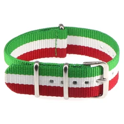 Nylon Army Sports Black Watch Strap with Belt Buckle - 20mm (12)