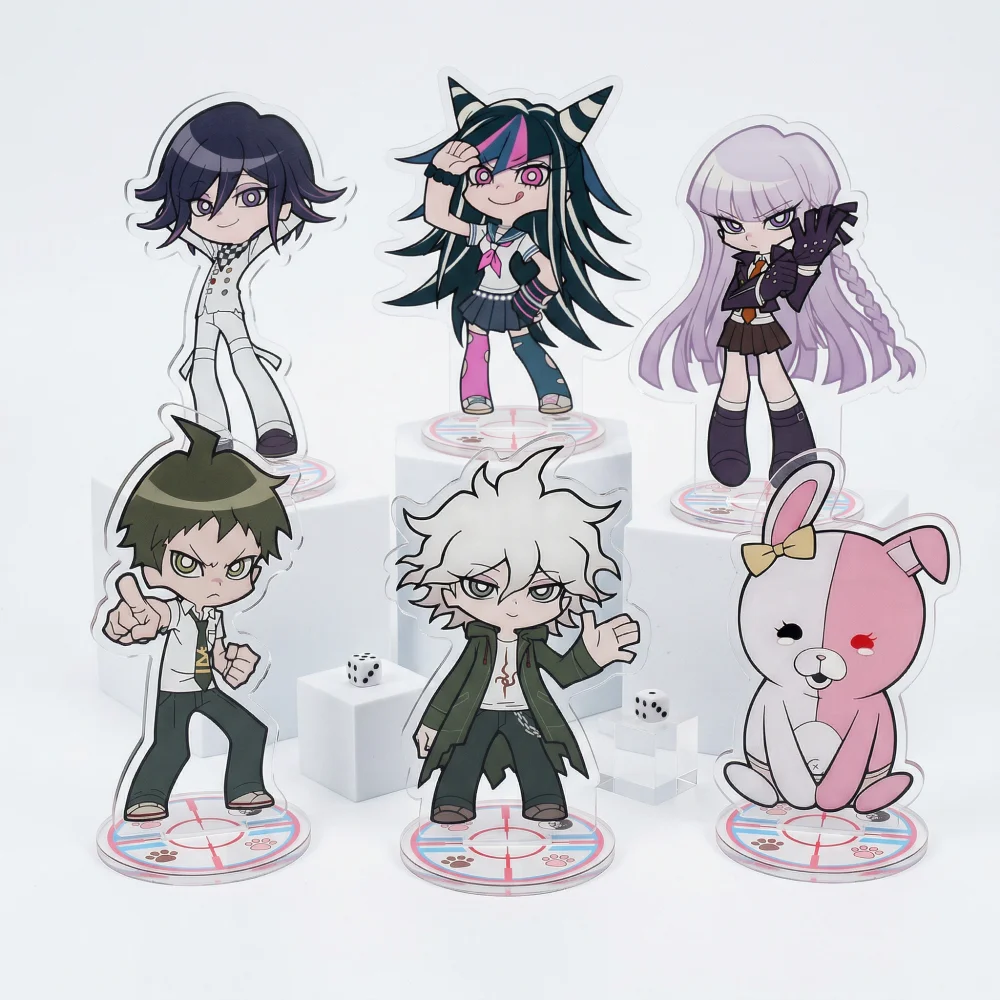 10 cm Q-Version Danganronpa Acryl-Standfigur Nagito Chiaki Kokichi Kyoko Anime Desktop-Dekoration Geburtstagsgeschenk Sammlerstück