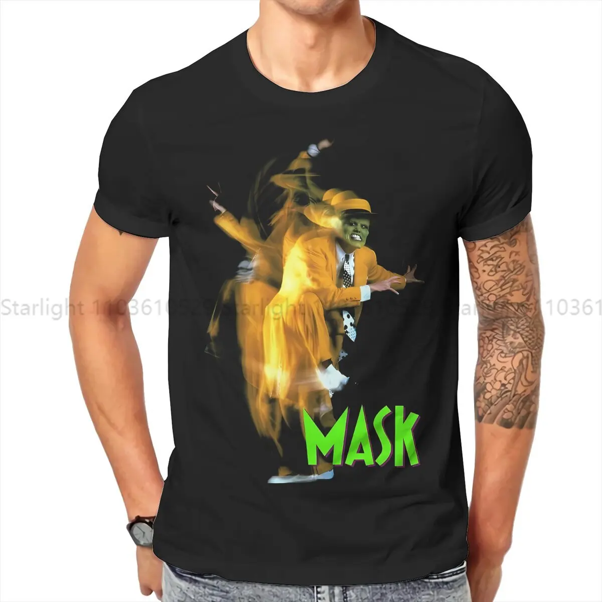 

Футболка мужская с рисунком маски из фильма, отличительная футболка с графическим принтом в стиле Харадзюку, уличная одежда, новый тренд