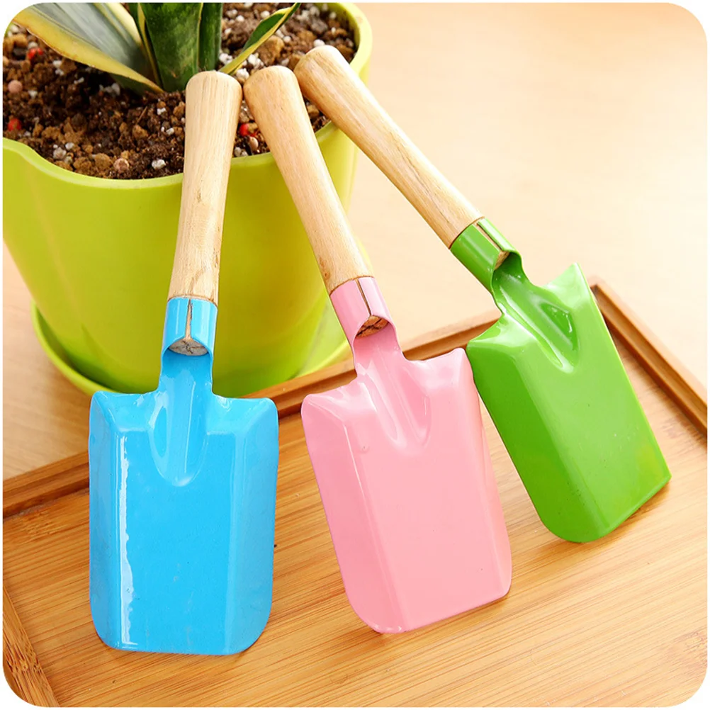 2 Pcs Handheld Tool Succulent Tranplanting Wooden Flower Spade Garden Scoop