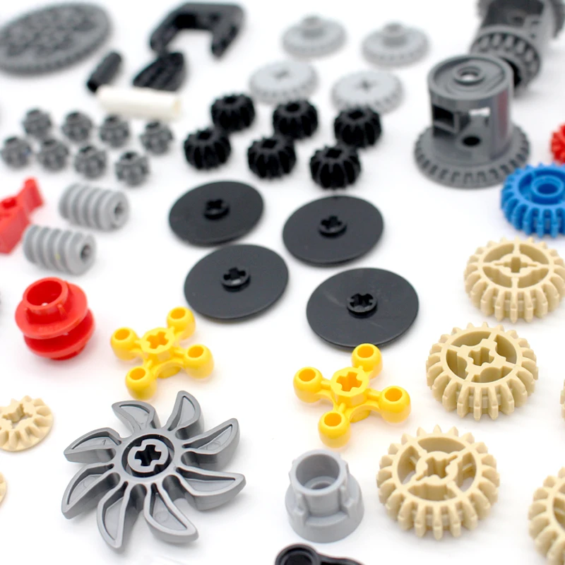 117PCS Variable Speed Gears Set Technical Gears Building Blocks Parts Kit 174PCS Pin Tech Toys Bricks Model DIY Toys Accessories