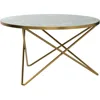 Round Coffee Table with Green Faux Marble Top 6