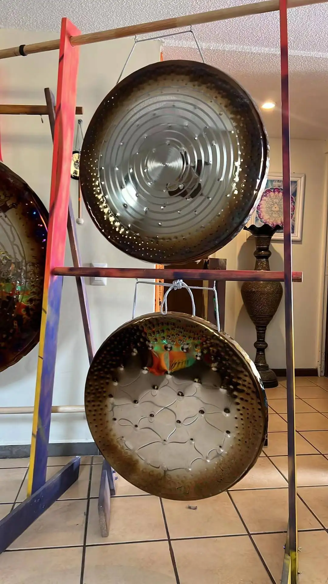 Arborea Sound Healing Gongs-Nickel Alloy Gong Mirror Chau Gong 18"-36" with Free Wood Mallet Best Sound Bath Tools For Yoga