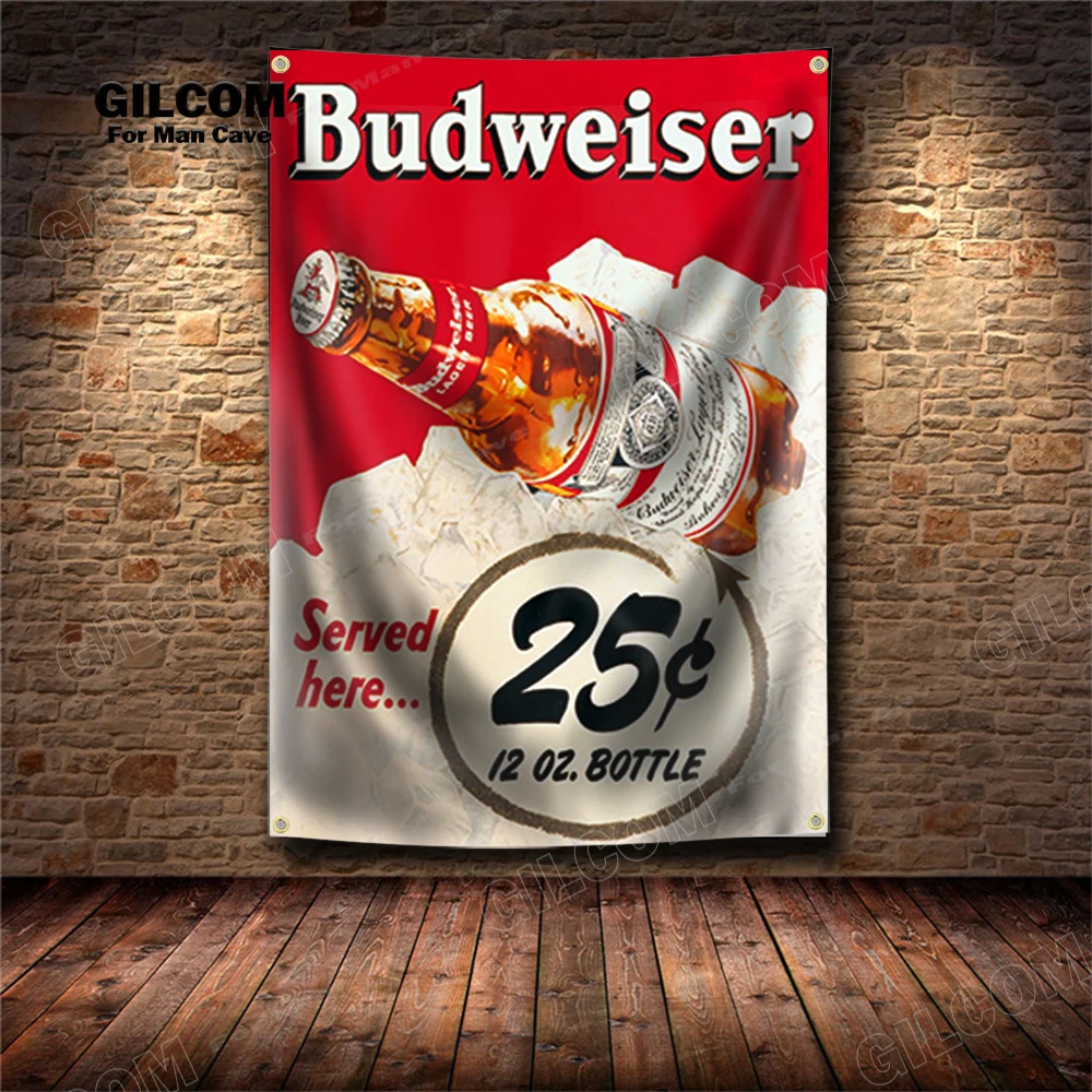 Beer Banner Flag Drink Cheers Poster Wall Art Decor Advertisement Sign Pub C… - Image 3