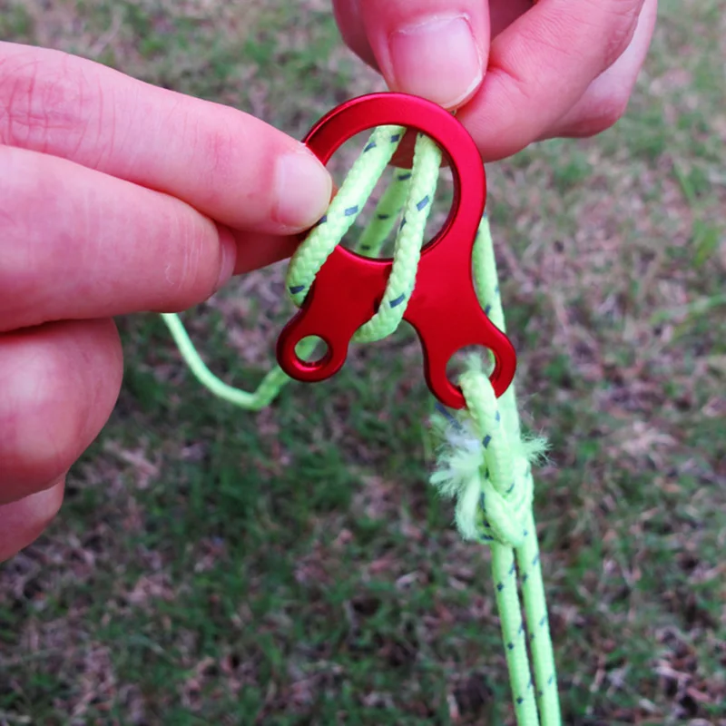 Pcs Camp Quick Knot Tent Wind Rope Buckle 3 hole 10 tent clips outdoor tent ropes camping tent accessories